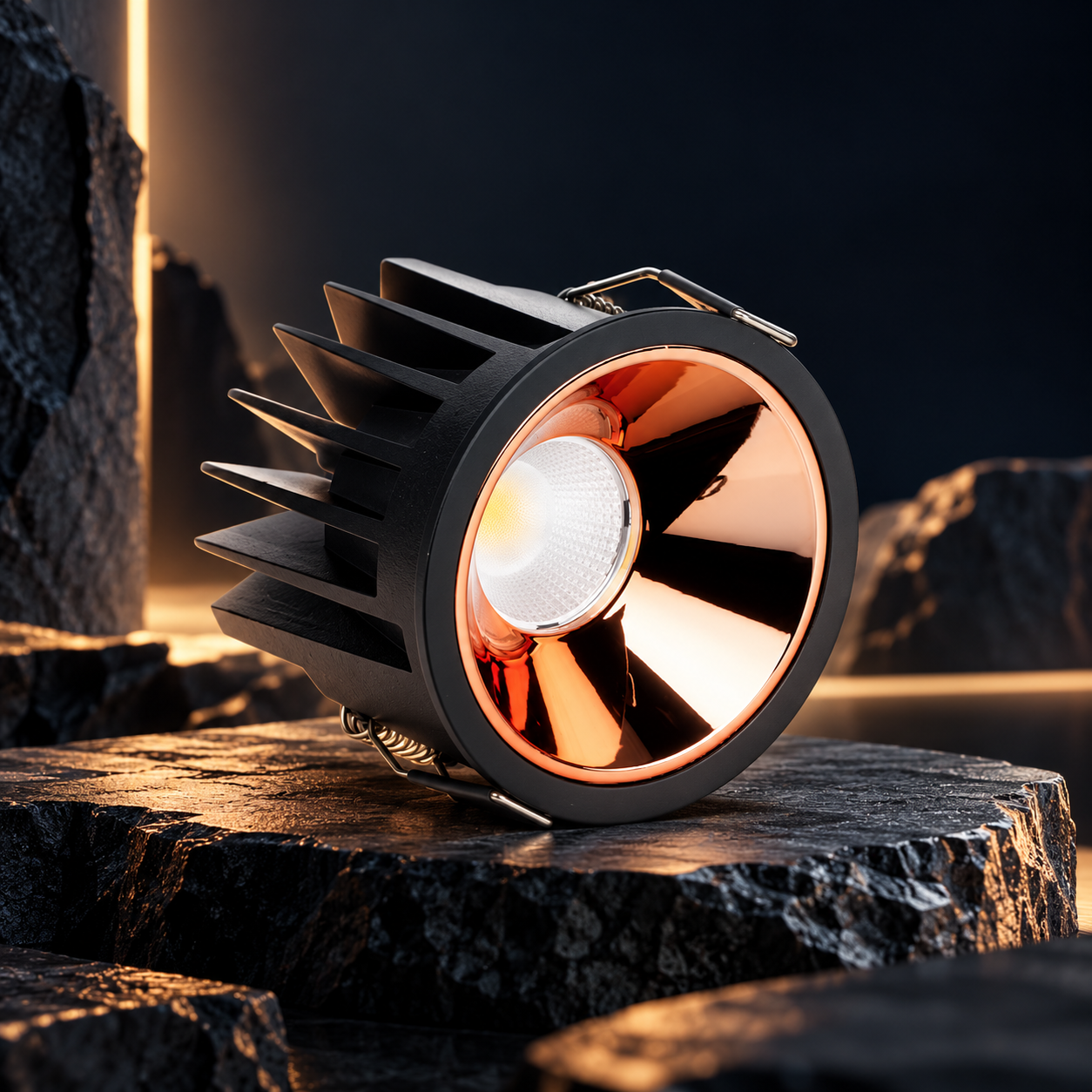 COB light - BLACK & ROSE GOLD